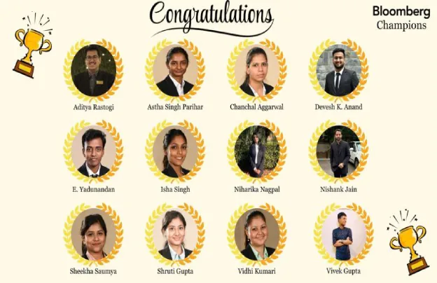 Congratulates all our students for been recognized as Bloomberg Champions!