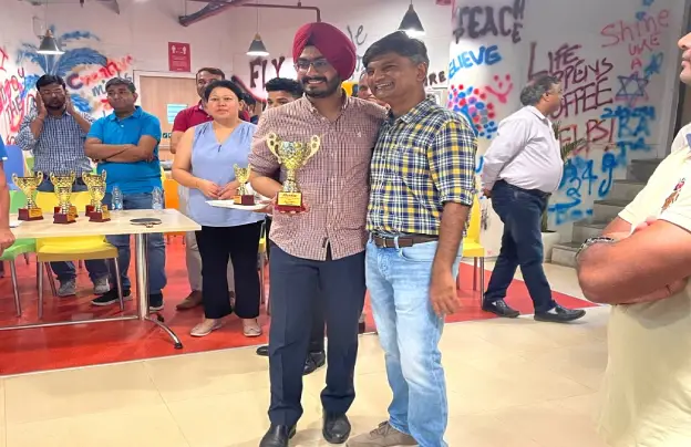Congratulates! Bhavjot Singh, PGDM-Retail Management, Batch 2021-23, for securing the 1st position in the Men’s Singles in the Bata Table Tennis Tournament